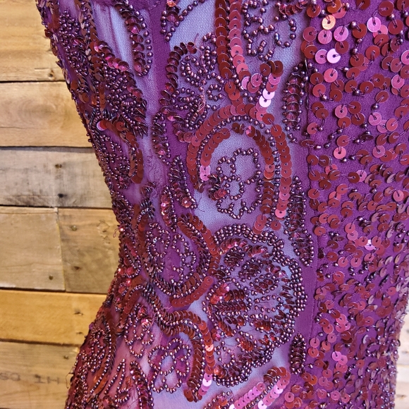Scala Beaded Formal Mini Dress - Picture 4 of 10